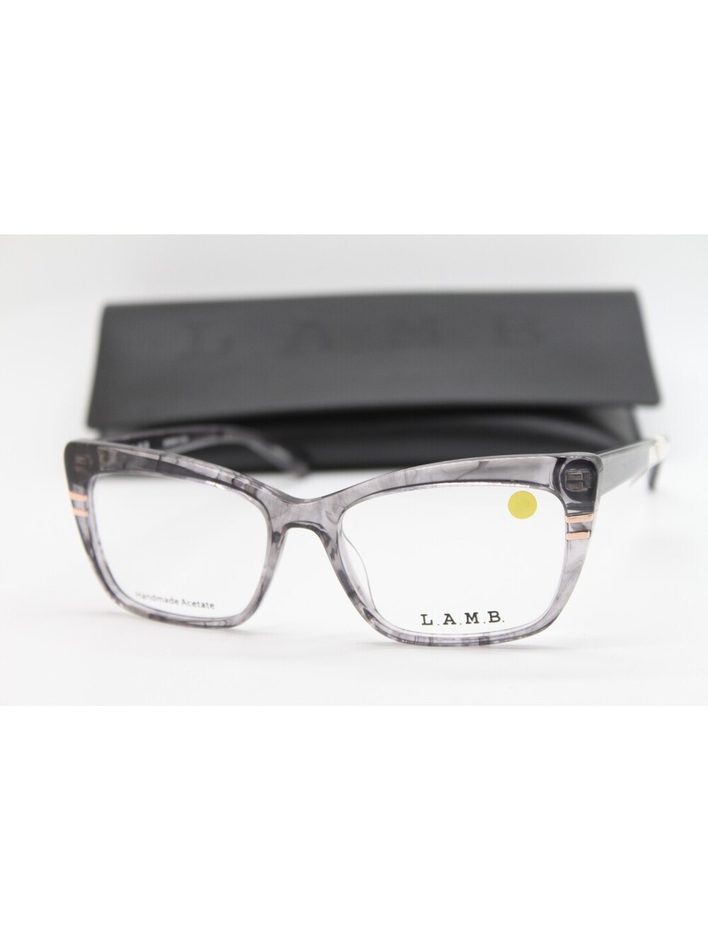 NEW L.A.M.B. LA076 GRY GREY AUTHENTIC EYEGLASSES W/CASE 53-16